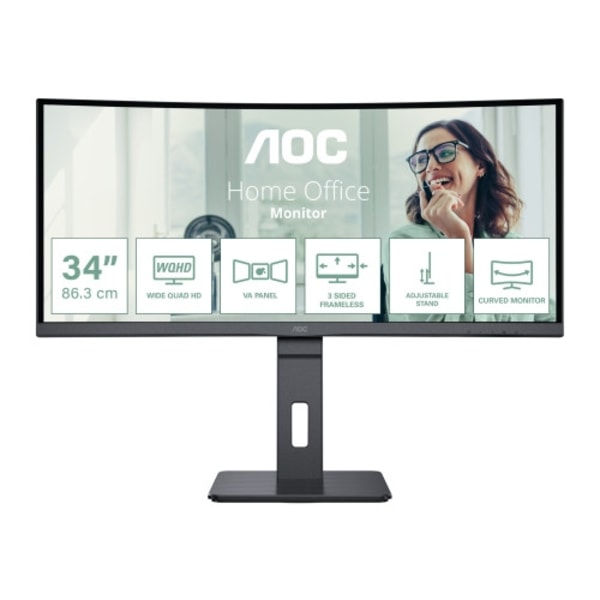 AOC Pro-line CU34P3CV - P3 Series - LED-skärm - böjd - 34" Svart