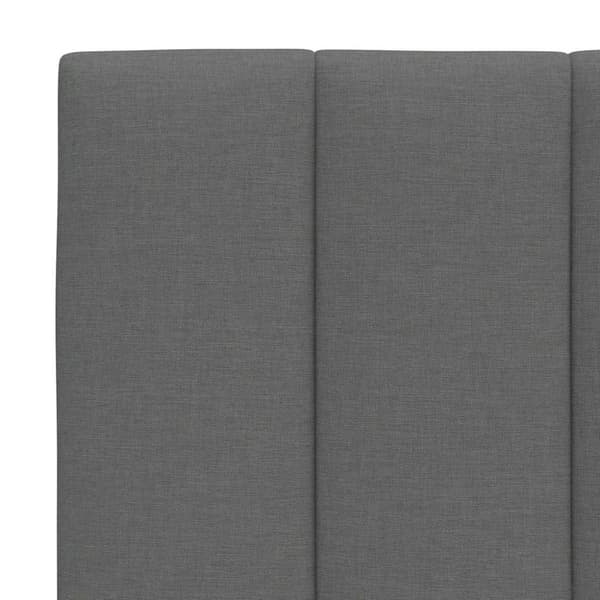 Bed Frame without Mattress "Hanko" Dark Grey 90x190 cm Fabric