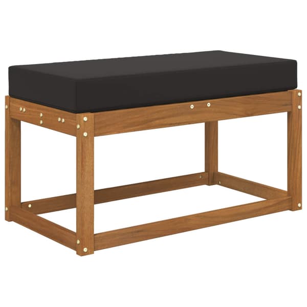 Utomhus sitskudde 100% Polyester Svart 80 x 40 x 8 cm
