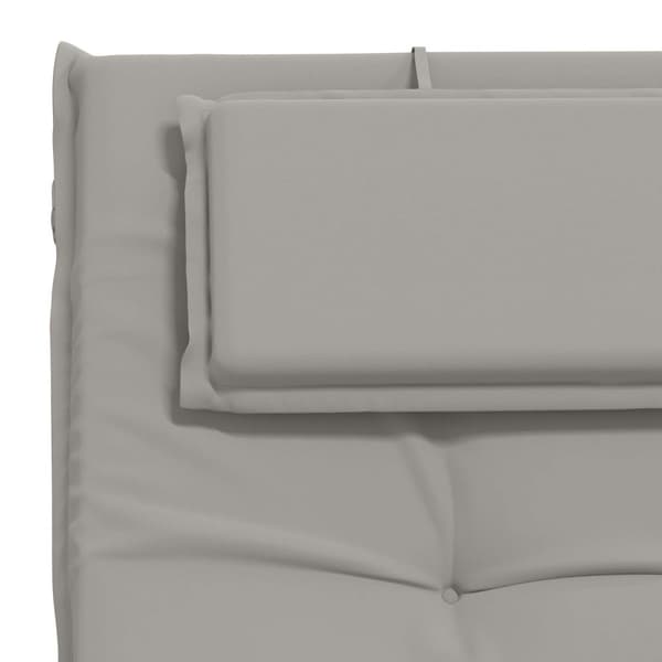 Solstol Kudde GEMERT 100% Polyester Grå 190 x 60 x 9 cm