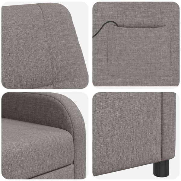 Massagefåtölj Taupe Tyg
