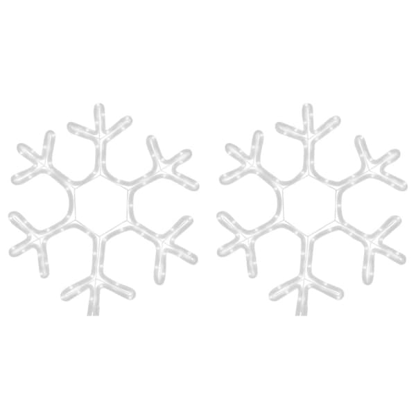 Snöflinga ljusslinga med LED 2 st varmvit 38x37 cm