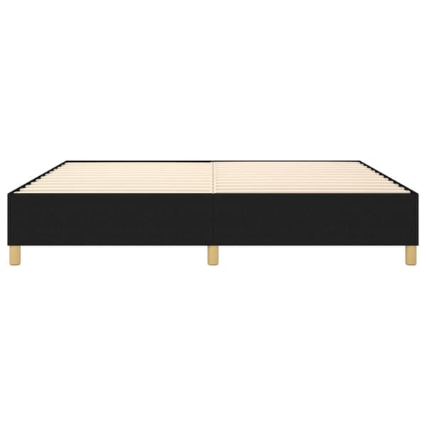 Boxspring-sängram svart 140x190 cm tyg
