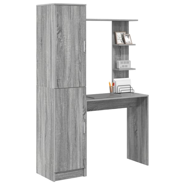 Skrivbord 2 pcs Grå Sonoma