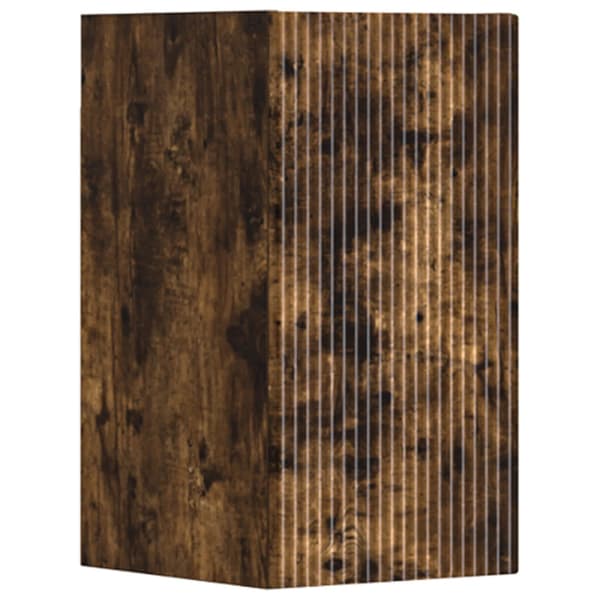 Badrumsmöbelset 3 st Rökt ek 33 x 34,5 x 160 cm Konstruerat trä