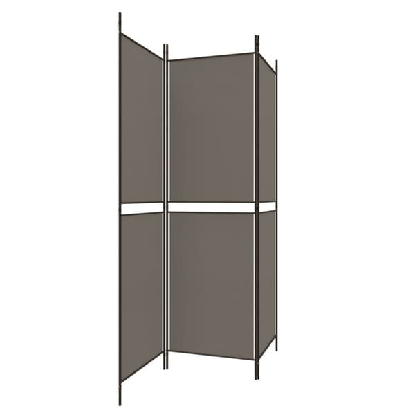 Rumsavdelare 3 paneler antracit 150x220 cm tyg