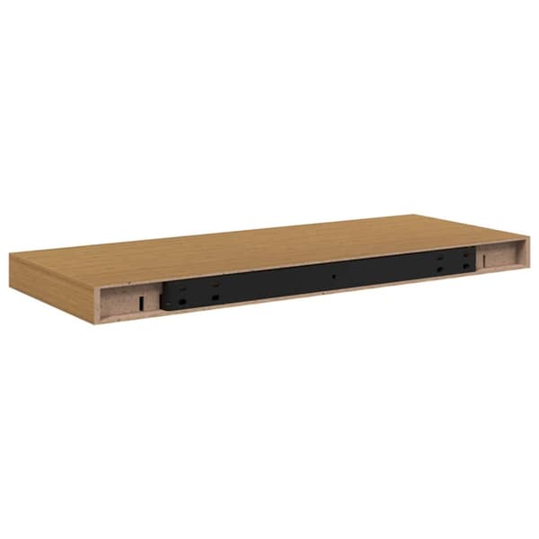 Vägg hylla 2 pcs Beige 60 x 23,5 x 4 cm Konstruerat trä