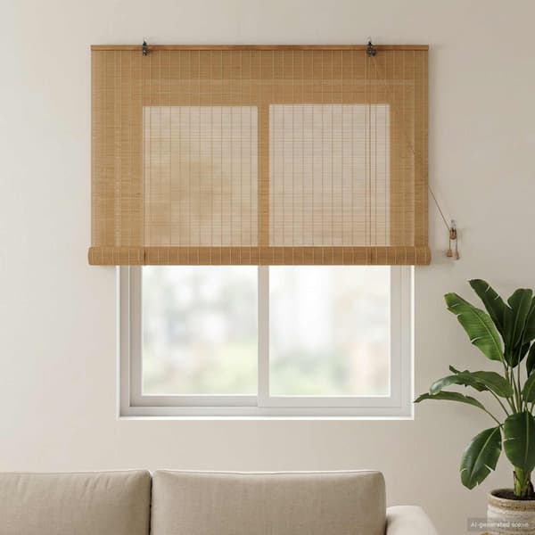 Rullgardin Brun 130 x 160 cm Bambu