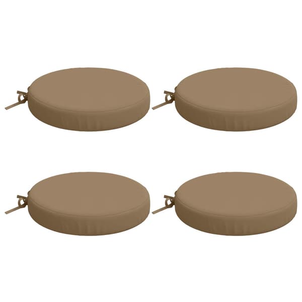 Sittkuddar SOEST 4 st 100% Polyester Taupe Ø 35 x 7 cm