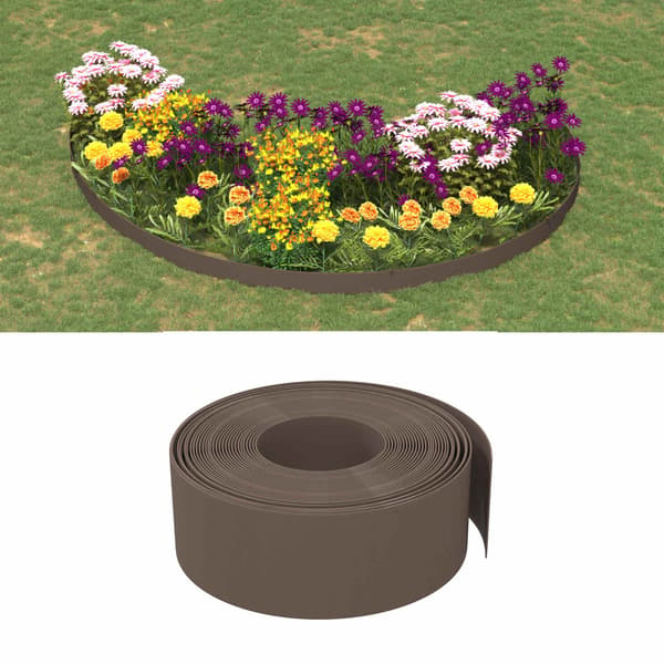 Trädgårdskant 25 m 20 cm PE Brun