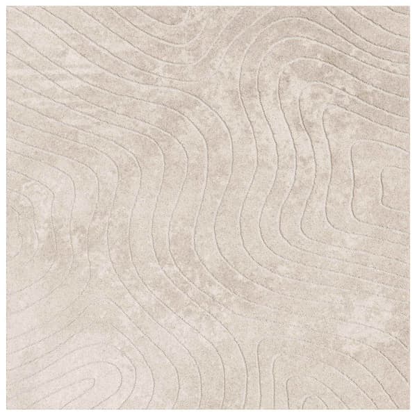 Inomhus och utomhus matta PALMERAS Beige 200 x 200 cm Polyester