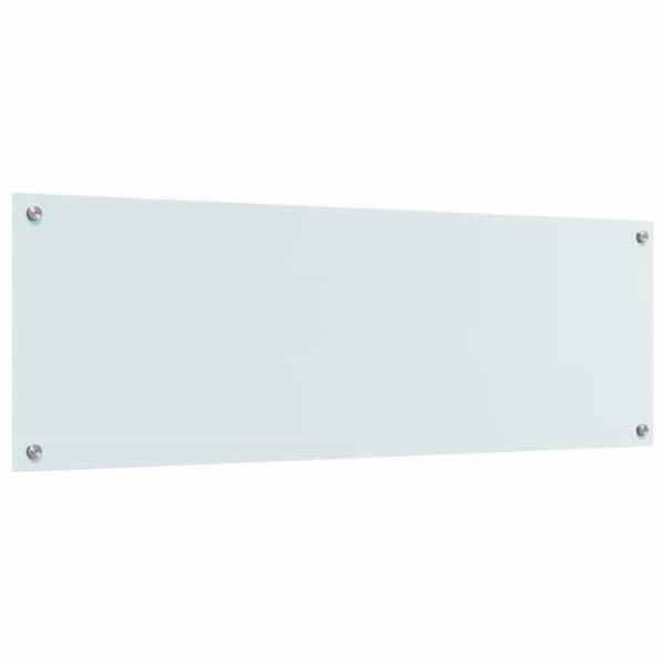 Köksskydd 2 pcs Vit 120 x 40 cm härdat glas