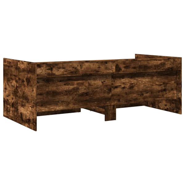 Sängram med förvaring Rökt ek 80 x 200 cm Konstruerat trä