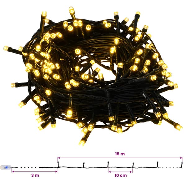 Konstgjord julgran med julkulor 150 cm 150 LED-lampor Varmvit
