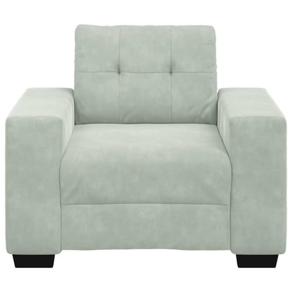 Soffstol ljusgrå 100x78x80 cm sammet