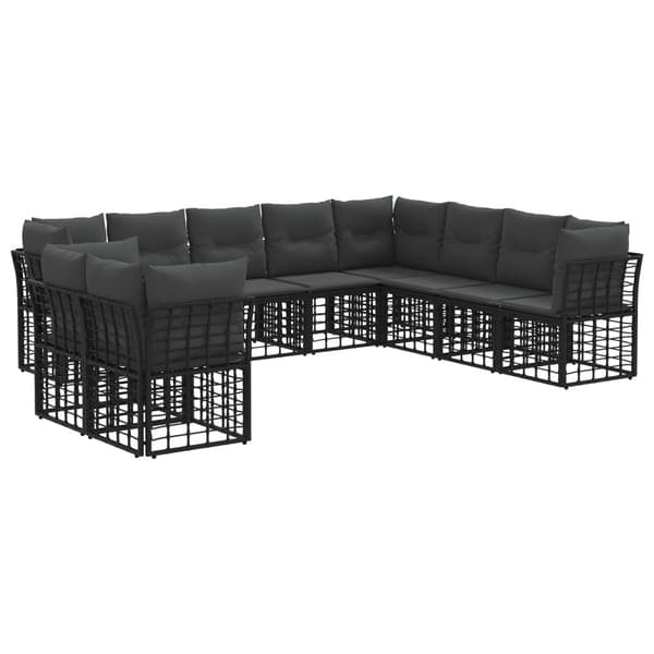 Utomhussoffset Svart Polyester