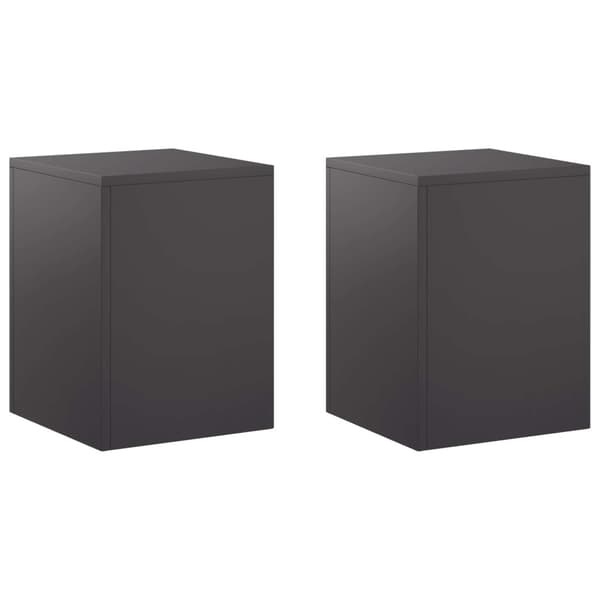 Växtställ 2 pcs Svart 30 x 30 x 40 cm Stål