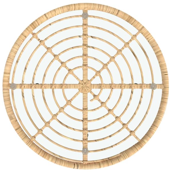 Matbord Ø80 cm härdat glas och stål