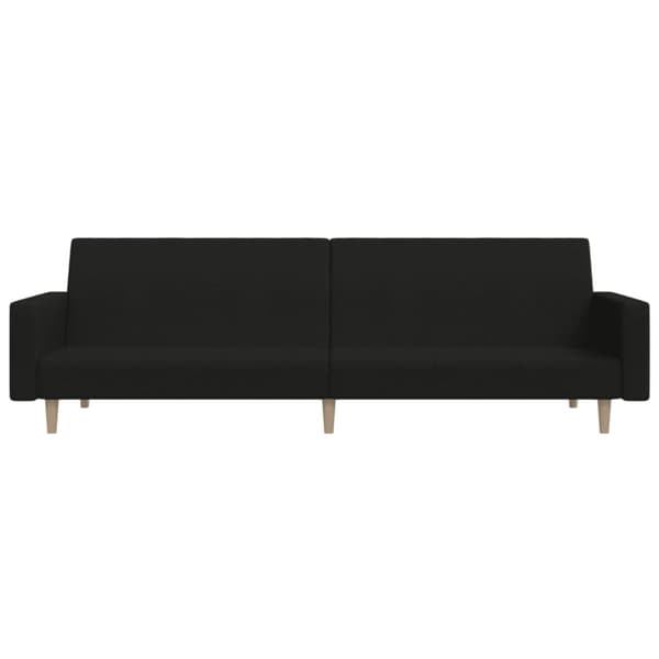 Bäddsoffa 2-sits svart tyg
