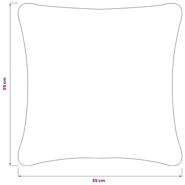 Kuddöverdrag 6 st HOUTEN Mörkgrå 65 x 65 cm Bouclé