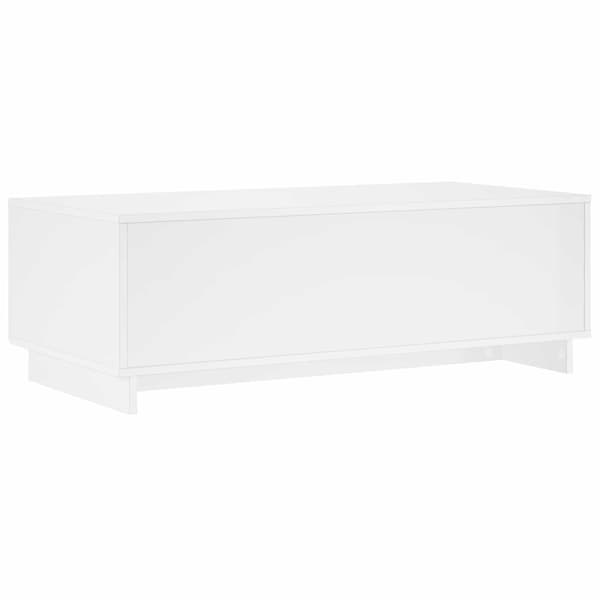 Kaffeebord Vit högglans 102 x 50,5 x 35 cm Konstruerat trä