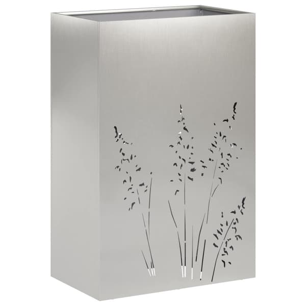 Trädgårdsplanterare Silver 50 x 30 x 75 cm Rostfritt stål