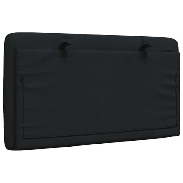 Headboard Cushion Black 80 cm Fabric