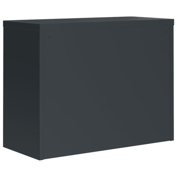 Dokumentskåp antracit 90x40x110 cm stål