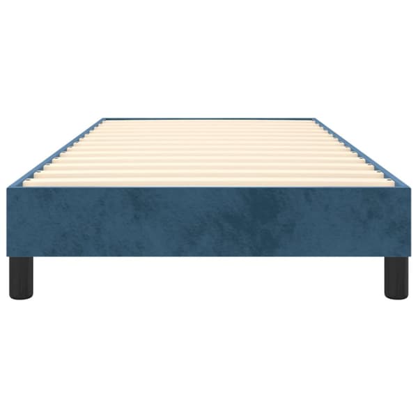 Boxspring-sängram mörkblå 90x190 cm sammet