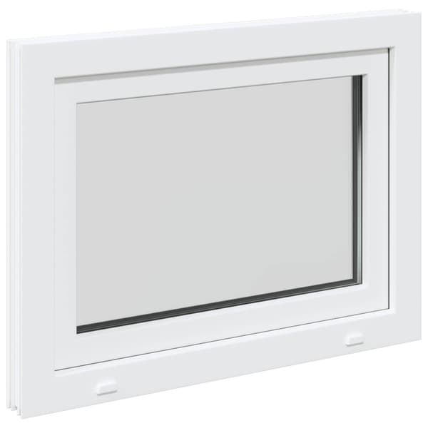 Källarfönster RISOR 80 x 70 cm PVC och glas Vit