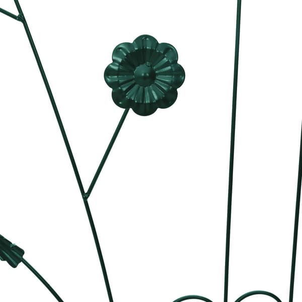 Trädgårdsstängsel 3 st Grön 110 x 40 cm Stål