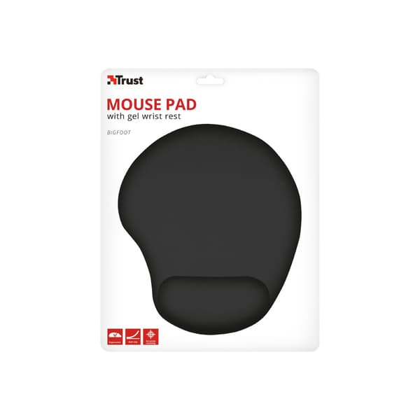 Trust Bigfoot Gel Mouse Pad - mustablett med handledskudde