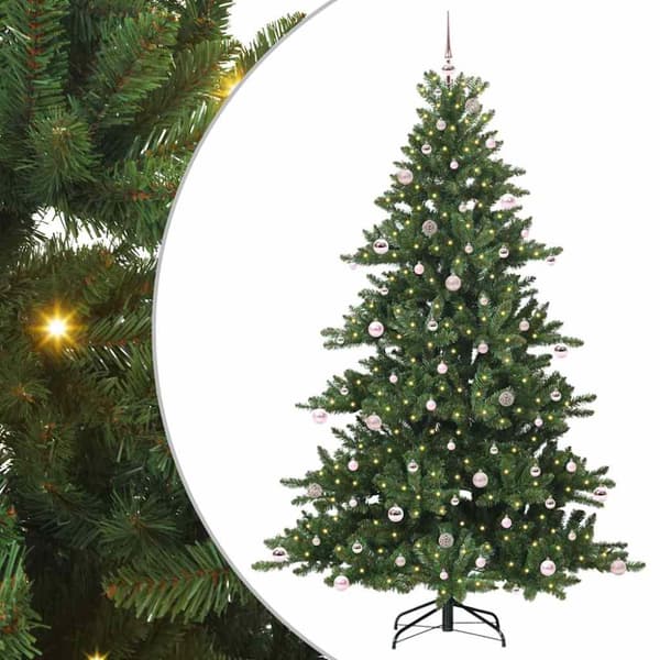 Plast Hingad Julgran med stativ Grön 240 cm PVC och stål