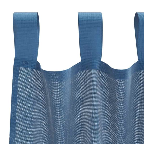 Voile gardiner med stångfickor 2 st kungsblå