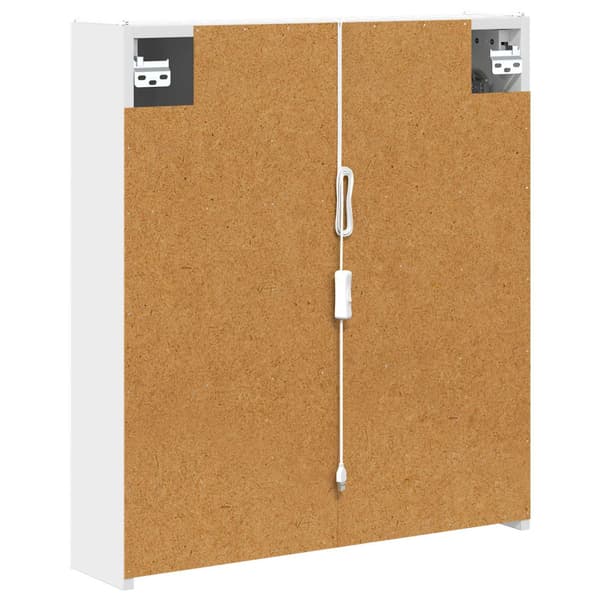 Badrumsspegelskåp Vit 63,5 x 15,5 x 70 cm Konstruerat trä