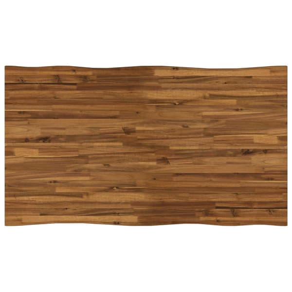 120 x 90 x 75 cm Massivt Akaciaträ Naturlig och vit Rektangulär