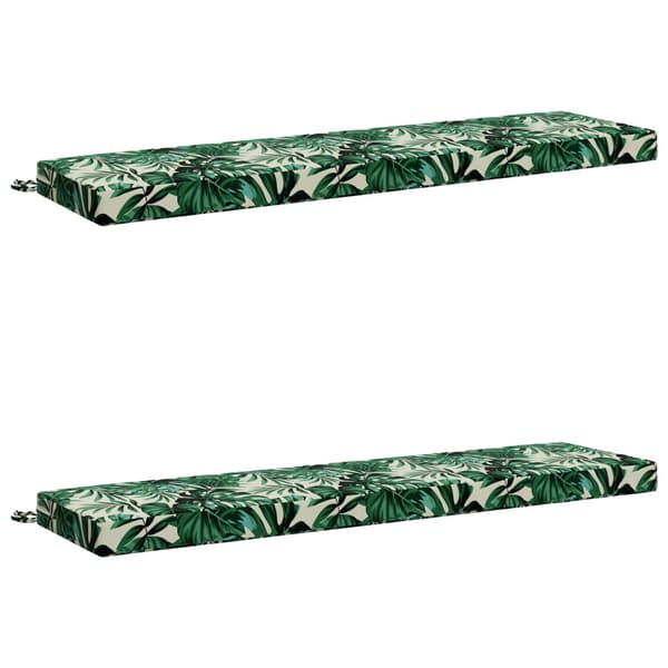 2-delade Bänk Kuddar SOEST 2 st 100% Polyester Bladmönster