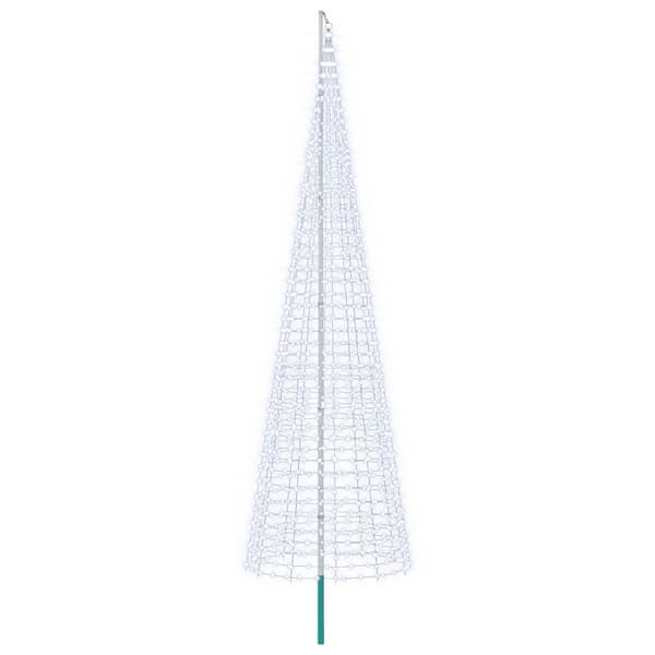 Julgransbelysning med markspett och flaggstång 500 cm