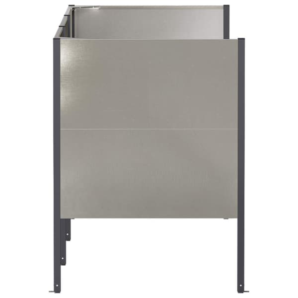 Soptunneskärm 249 x 85 x 113 cm Rostfritt stål Silver