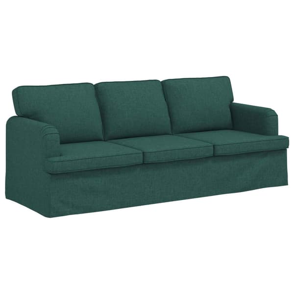 Soffa Mörkgrön 201 x 80 x 85 cm tyg