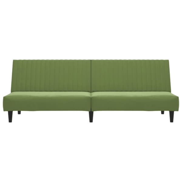 Bäddsoffa 2-sits ljusgrön sammet