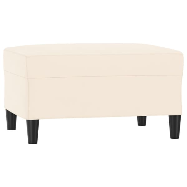 Fotpall gräddvit 70x55x41 cm sammet