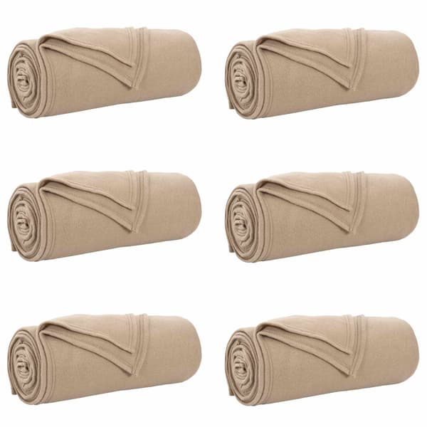 Filtar 6 pcs Kamel 200 x 150 cm Fleece
