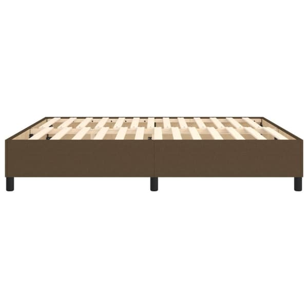 Boxspring-sängram mörkbrun 180x200 cm tyg