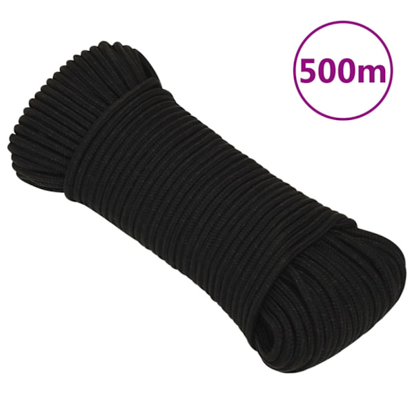 Rep svart 4 mm 500 m polyester