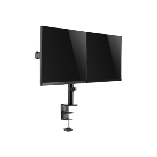 LogiLink monteringssats - justerbar arm - för 2 LCD-bildskärmar - svart Svart
