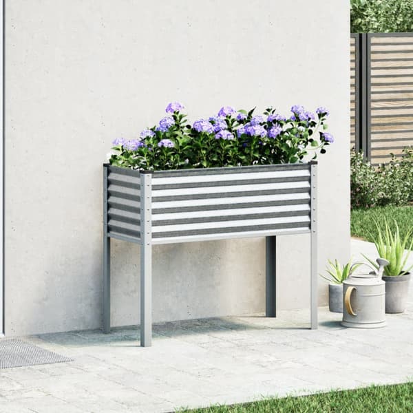 Trädgårdskruka 100x45x90 cm galvaniserat stål