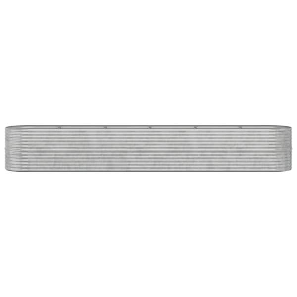 Odlingslåda galvaniserat stål 440x80x68 cm silver