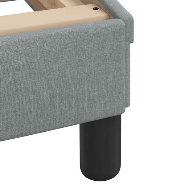 Bed Frame with LED without Mattress Light Grey 80x200 cm Fabric