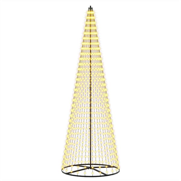 LED Julgran 285 cm 744 LED-lampor Varmvit Järn Svart
